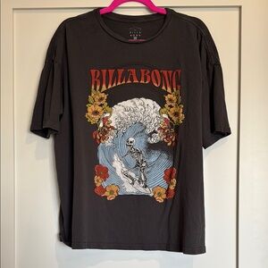 Billabong Black Graphic Shirt, fits like XL